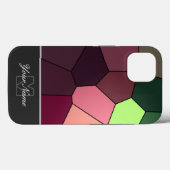 Kleurrijke mozaïektegels met Monogram! Case-Mate iPhone Case (Achterkant (horizontaal))