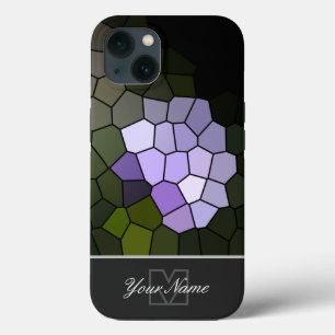 Kleurrijke mozaïektegels met Monogram! iPhone 13 Hoesje