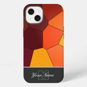 Kleurrijke mozaïektegels met monogram! iPhone 13 hoesje