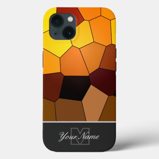 Kleurrijke mozaïekzonnepanelen met Monogram! Hoesj Case-Mate iPhone Case (Achterkant)