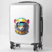 Kleurrijke muis met Astronaut Helmet Sticker (Koffer)