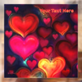 Kleurrijke Multi Hearts Raamsticker (Vel 2)