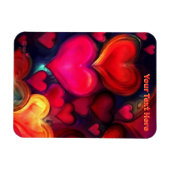 Kleurrijke Multi Hearts Valentijn Magneet (Horizontaal)