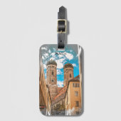 Kleurrijke München Duitsland Frauenkirche Bagagelabel (Voorkant (verticaal))