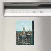 Kleurrijke München Duitsland olieverf Magneet (Insitu (Vaatwasser))