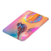 Kleurrijke mus en regenboog bubbel magneet (Linkerzijde)