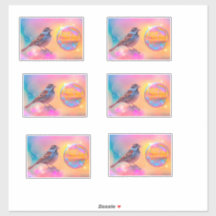 Kleurrijke mus en regenboog bubbel