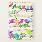 Kleurrijke Musical Birds Planner (Achterkant)