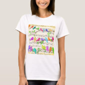 Kleurrijke Musical Birds T-Shirt Spring (Voorkant)