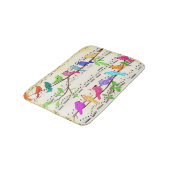 Kleurrijke Musical Vogels Badmat (Gekanteld)