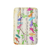 Kleurrijke Musical Vogels Badmat (Voorkant Verticaal)