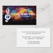 Kleurrijke Muziek | Geluidslogo Visitekaartje (Voorkant / Achterkant)