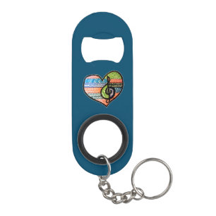 kleurrijke muziek Lovers Heart Sleutelhanger Flessenopener