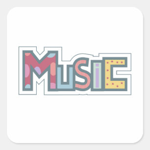 Kleurrijke muziek sticker