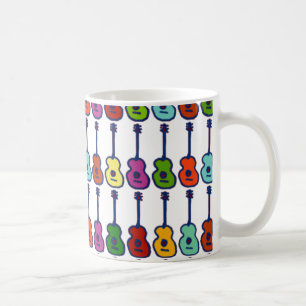 kleurrijke muziekinstrumenten koffiemok