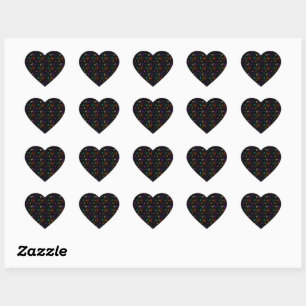 Kleurrijke Muzieknoden Muzikant Muzieknoteer Kunst Hart Sticker