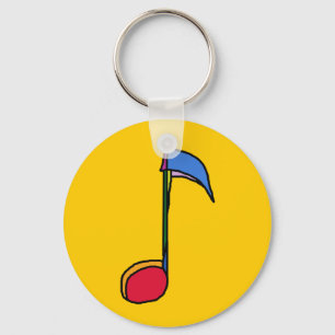 kleurrijke muzieknoot sleutelhanger