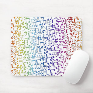 Kleurrijke Muzieknoten Dansen Muzikanten Muziek Li Muismat