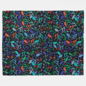 Kleurrijke Muzieknoten Fleece Deken (Voorkant (Horizontaal))
