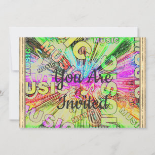 Kleurrijke Muzieknoten Kaart