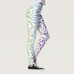 Kleurrijke Muzieknoten Muzikanten Muziek Liefhebbe Leggings
