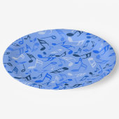 Kleurrijke Muzieknoten Papieren Bordje (Gekanteld)