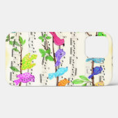 Kleurrijke Muzikale Vogels iPhone Case (Achterkant (horizontaal))