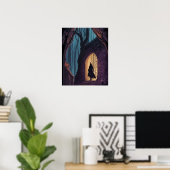 Kleurrijke Mysterieuze Scène Digitale Kunstwerk Sc Poster (Thuiskantoor)