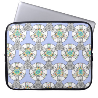 Kleurrijke naadloze mozaïekinterlelvlechtjes laptop sleeve