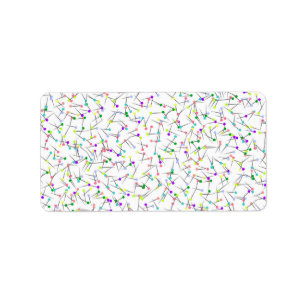 Kleurrijke naaigarens Witte dressmaker Seamstress Etiket