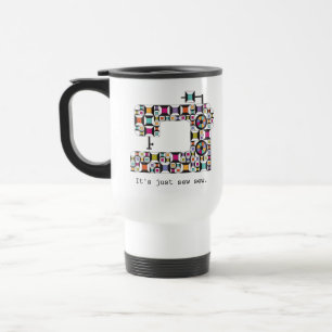 Kleurrijke naaimachine Kilt Pattern Travel Mug Reisbeker