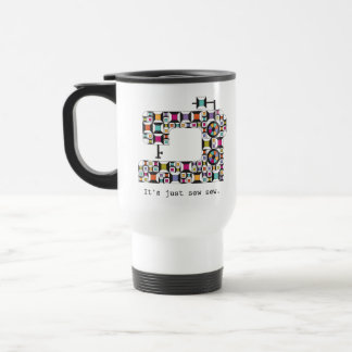 Kleurrijke naaimachine Kilt Pattern Travel Mug Reisbeker
