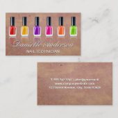 Kleurrijke nagellakflessen visitekaartje (Voorkant / Achterkant)