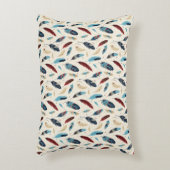 Kleurrijke Native American Feather Patroon Accent Kussen (Voorkant(Verticaal))