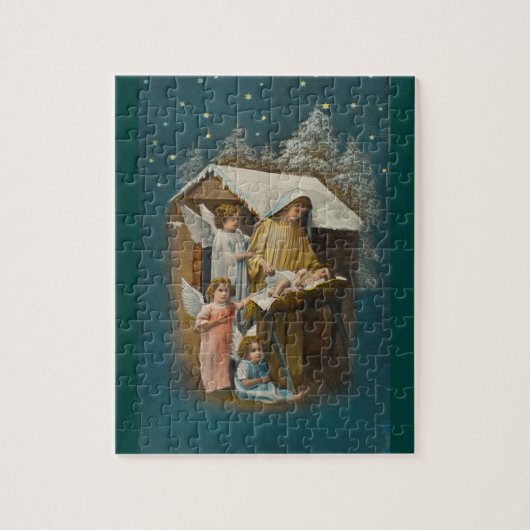 Kleurrijke nativiteitsscènepuzzel legpuzzel (Verticaal)