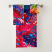 Kleurrijke natte verf splash ontwerp bad handdoek (Insitu)
