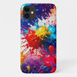 Kleurrijke natte verf splash ontwerp iPhone 11 hoesje