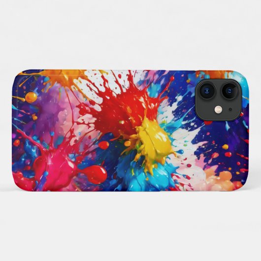Kleurrijke natte verf splash ontwerp Case-Mate iPhone case (Achterkant (horizontaal))