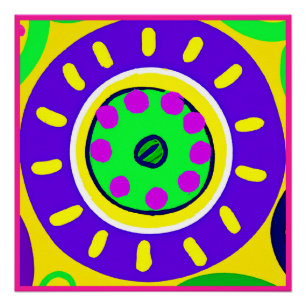 Kleurrijke Natuur paletpatroon Perfect Poster