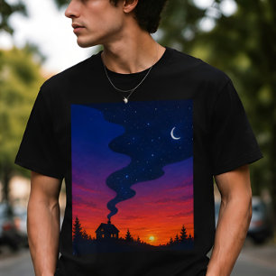 Kleurrijke natuur t-shirt