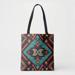 Kleurrijke Navajo Indiase tribal patroon Canvas ta Draagtas