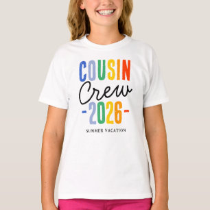 Kleurrijke neef bemanning familie vakantie t-shirt