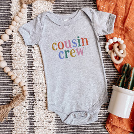 Kleurrijke neef bemanning matching familie romper