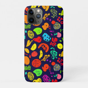 Kleurrijke Neon Fruit Pattern Art iPhone 11 Pro Hoesje