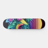 Kleurrijke neon tropisch/Hawaïaans Skateboard (Horizontaal)