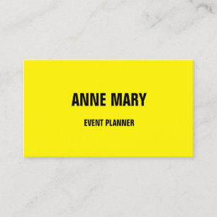 Kleurrijke Neon Yellow Bright Event Planner 2025 Visitekaartje