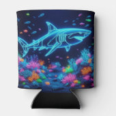 Kleurrijke neonhaai blikjeskoeler (Achterkant)