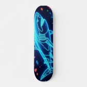 Kleurrijke neonhaai skateboard (Voorkant)