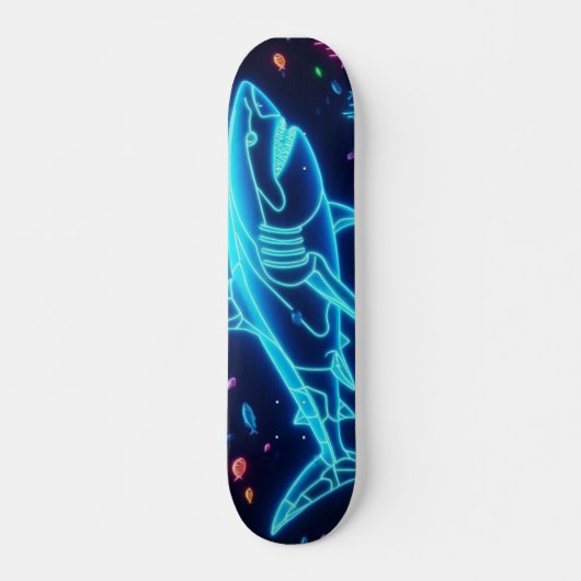 Kleurrijke neonhaai skateboard (Voorkant)