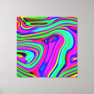 Kleurrijke neonpatronen. Bestel nu Canvas Afdruk